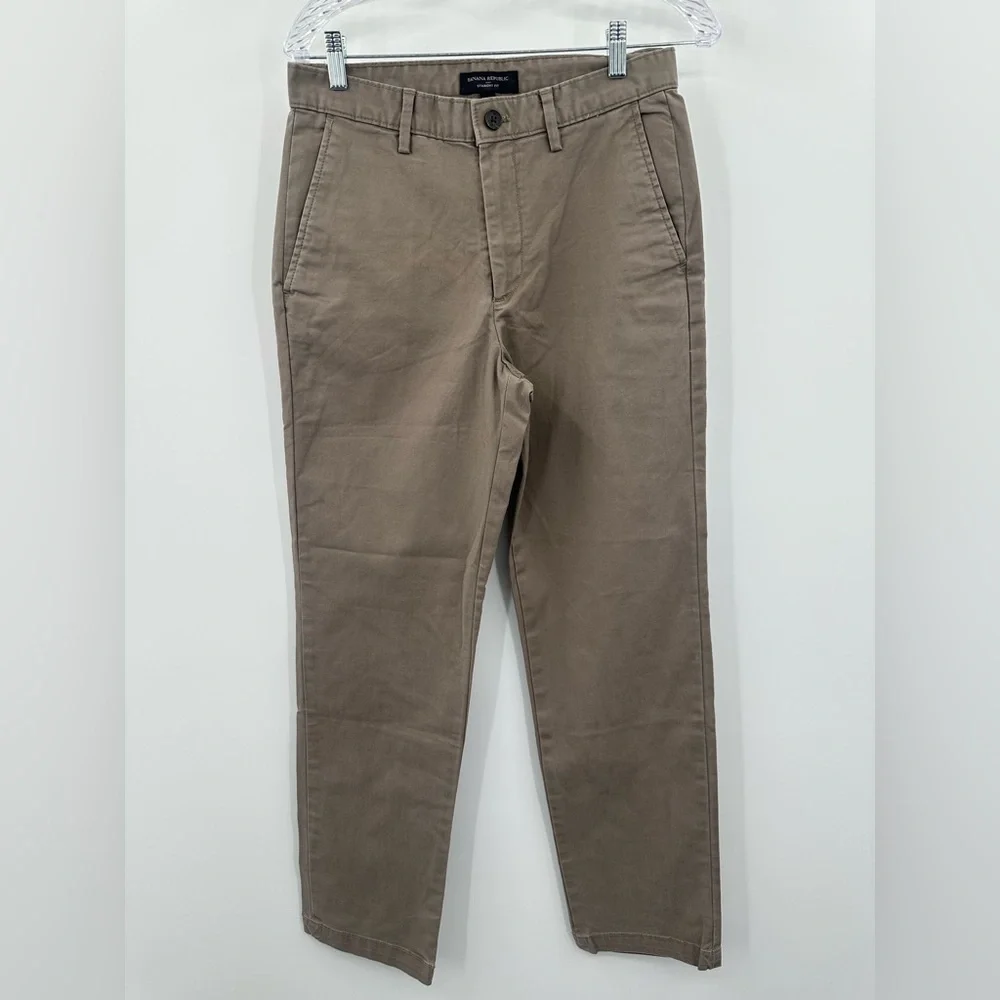 Banana Republic NEW Men's Straight Fit Chino Tan Pants Size 28x32‎